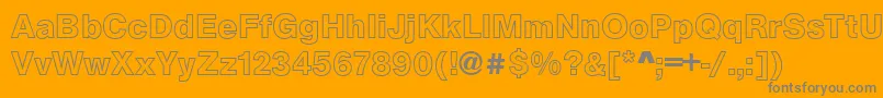 Шрифт ArezzoOutlineBold – серые шрифты на оранжевом фоне