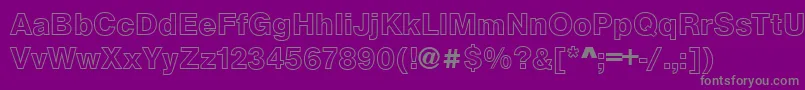 ArezzoOutlineBold Font – Gray Fonts on Purple Background