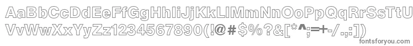 ArezzoOutlineBold Font – Gray Fonts on White Background