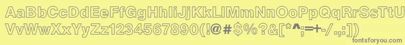ArezzoOutlineBold Font – Gray Fonts on Yellow Background