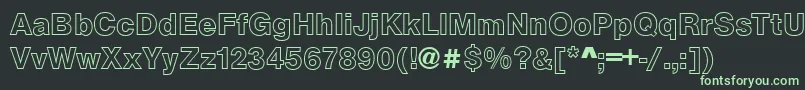 ArezzoOutlineBold Font – Green Fonts on Black Background