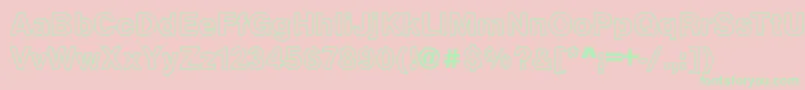 Шрифт ArezzoOutlineBold – зелёные шрифты на розовом фоне
