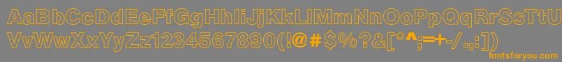 ArezzoOutlineBold Font – Orange Fonts on Gray Background