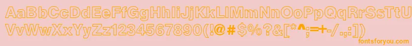 ArezzoOutlineBold Font – Orange Fonts on Pink Background