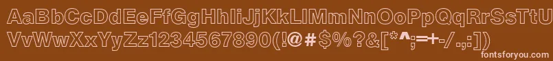 ArezzoOutlineBold Font – Pink Fonts on Brown Background
