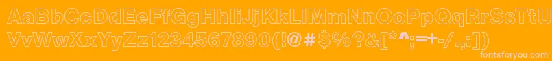 ArezzoOutlineBold Font – Pink Fonts on Orange Background