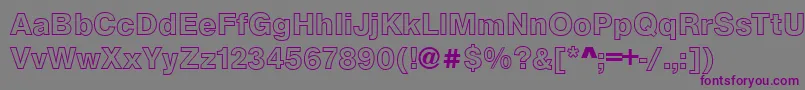 ArezzoOutlineBold-Schriftart – Violette Schriften auf grauem Hintergrund