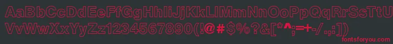 ArezzoOutlineBold Font – Red Fonts on Black Background