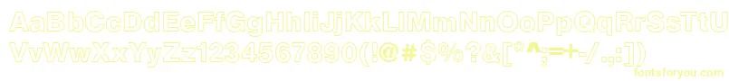 Шрифт ArezzoOutlineBold – жёлтые шрифты