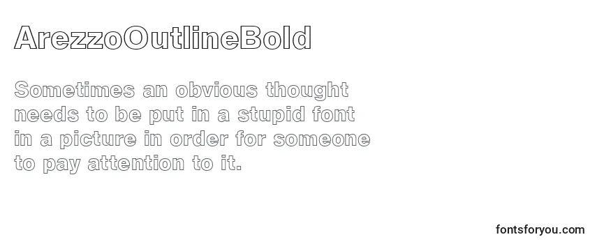 Review of the ArezzoOutlineBold Font