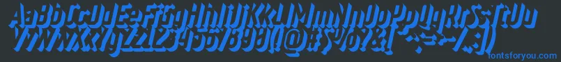RulerVolumeOuterDeep Font – Blue Fonts on Black Background