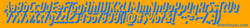 RulerVolumeOuterDeep Font – Blue Fonts on Orange Background