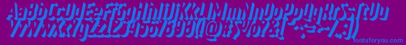 RulerVolumeOuterDeep Font – Blue Fonts on Purple Background