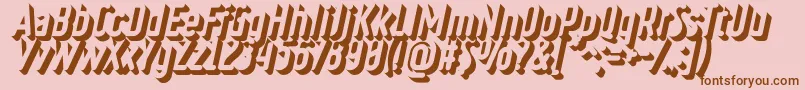 RulerVolumeOuterDeep Font – Brown Fonts on Pink Background