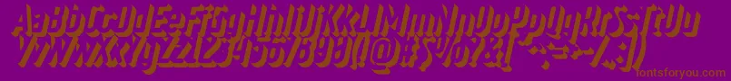 RulerVolumeOuterDeep Font – Brown Fonts on Purple Background