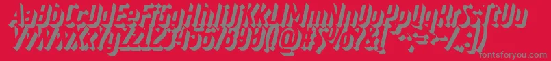 RulerVolumeOuterDeep Font – Gray Fonts on Red Background