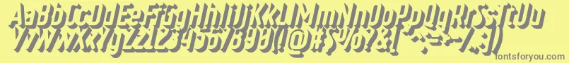 RulerVolumeOuterDeep Font – Gray Fonts on Yellow Background