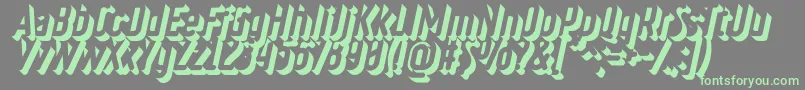 RulerVolumeOuterDeep Font – Green Fonts on Gray Background