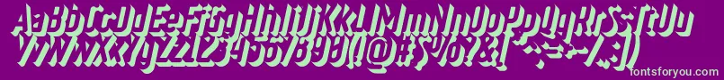 RulerVolumeOuterDeep Font – Green Fonts on Purple Background