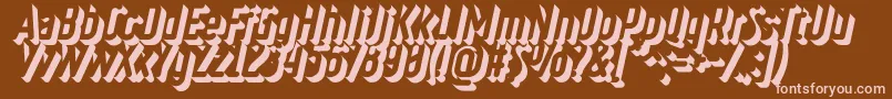 RulerVolumeOuterDeep Font – Pink Fonts on Brown Background