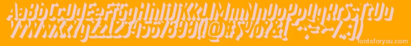 RulerVolumeOuterDeep Font – Pink Fonts on Orange Background