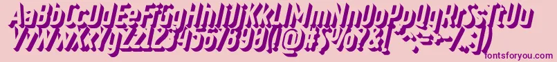 RulerVolumeOuterDeep Font – Purple Fonts on Pink Background