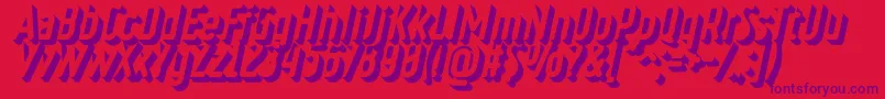 RulerVolumeOuterDeep Font – Purple Fonts on Red Background