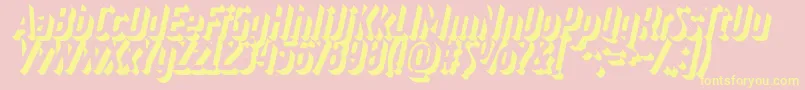 RulerVolumeOuterDeep Font – Yellow Fonts on Pink Background