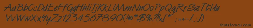 VanDijkitcBold-Schriftart – Schwarze Schriften auf braunem Hintergrund