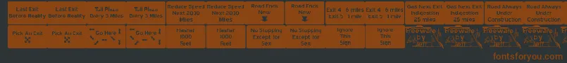 Road2nw Font – Brown Fonts on Black Background