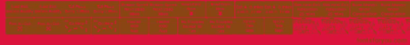 Road2nw Font – Brown Fonts on Red Background
