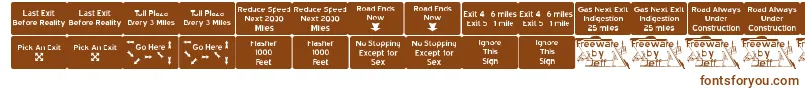 Road2nw Font – Brown Fonts on White Background