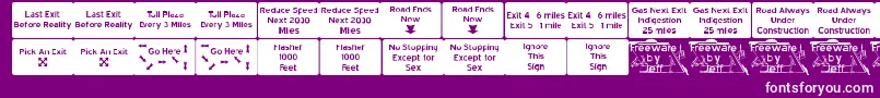 Road2nw Font – White Fonts on Purple Background