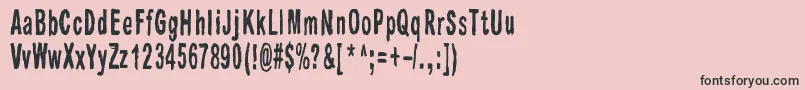 Raparperitaivas Font – Black Fonts on Pink Background