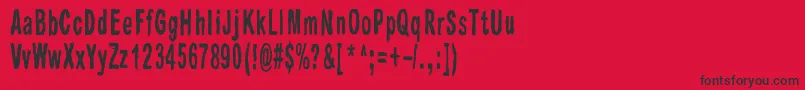 Raparperitaivas Font – Black Fonts on Red Background