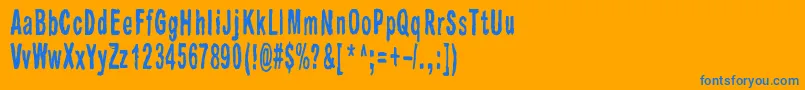 Raparperitaivas Font – Blue Fonts on Orange Background
