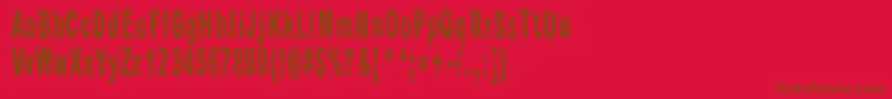 Raparperitaivas Font – Brown Fonts on Red Background