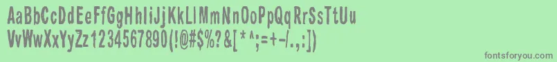 Raparperitaivas Font – Gray Fonts on Green Background