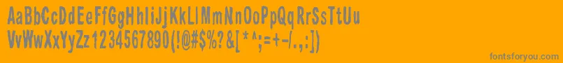 Fonte Raparperitaivas – fontes cinzas em um fundo laranja