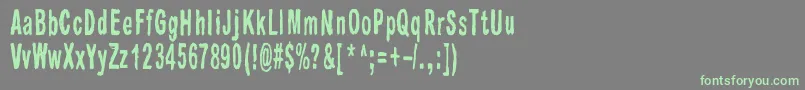 Raparperitaivas Font – Green Fonts on Gray Background