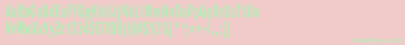 Raparperitaivas-Schriftart – Grüne Schriften auf rosa Hintergrund