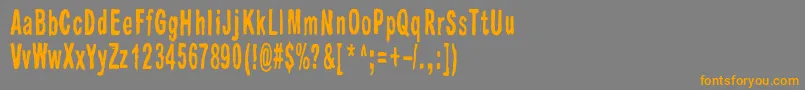 Raparperitaivas-Schriftart – Orangefarbene Schriften auf grauem Hintergrund