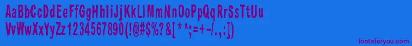 Weitere Informationen zur Raparperitaivas-Schriftart Raparperitaivas-Schriftart – Violette Schriften auf blauem Hintergrund