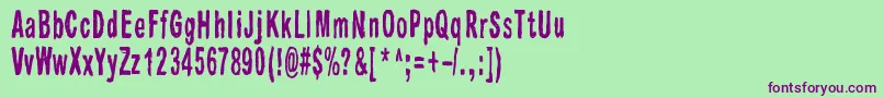 Raparperitaivas Font – Purple Fonts on Green Background