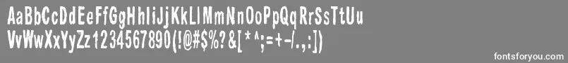 フォントRaparperitaivas – 灰色の背景に白い文字