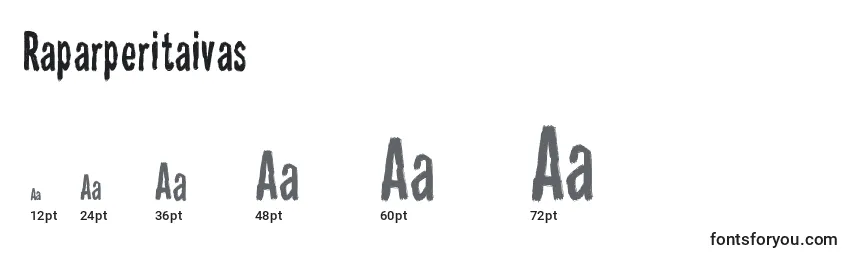 Raparperitaivas Font Sizes