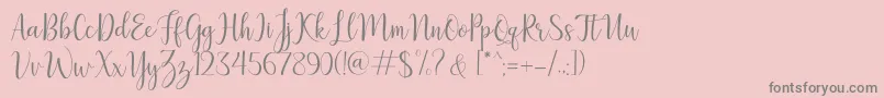 LillymaeRegular Font – Gray Fonts on Pink Background