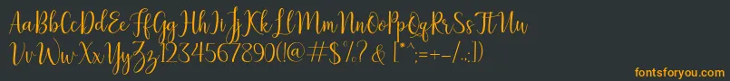 LillymaeRegular Font – Orange Fonts on Black Background