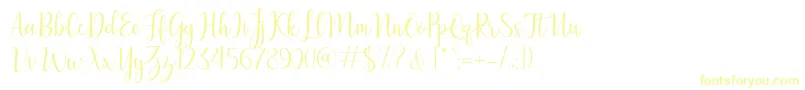 LillymaeRegular Font – Yellow Fonts on White Background