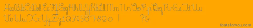 Minneola-Schriftart – Graue Schriften auf orangefarbenem Hintergrund